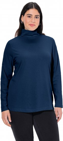 Ulla Popken Basic Long Sleeve Slim Fit Turtleneck Dark Blue - Felpe & felpe con cappuccio - 