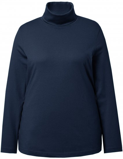Ulla Popken Basic Long Sleeve Slim Fit Turtleneck Navy Blue - Felpe & felpe con cappuccio - 
