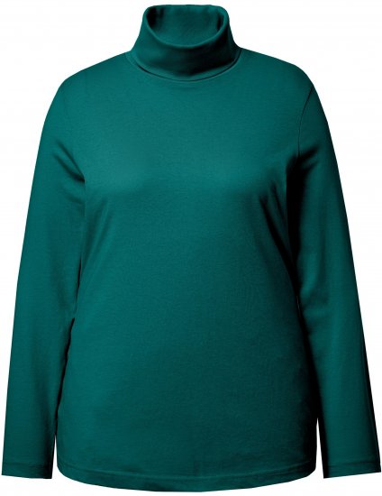 Ulla Popken Basic Long Sleeve Slim Fit Turtleneck Teal Green - Felpe & felpe con cappuccio - Felpe, Hoodie e Maglieria Calda