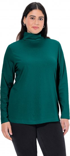 Ulla Popken Basic Long Sleeve Slim Fit Turtleneck Teal Green - Felpe & felpe con cappuccio - Felpe, Hoodie e Maglieria Calda