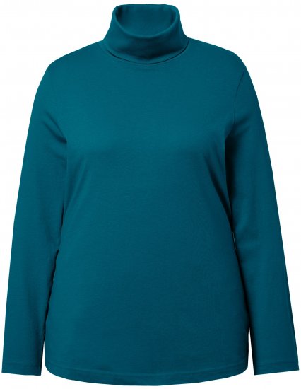 Ulla Popken Basic Long Sleeve Slim Fit Turtleneck Cerulean - Felpe & felpe con cappuccio - 