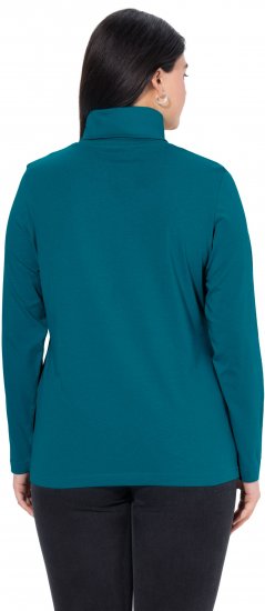 Ulla Popken Basic Long Sleeve Slim Fit Turtleneck Cerulean - Felpe & felpe con cappuccio - 