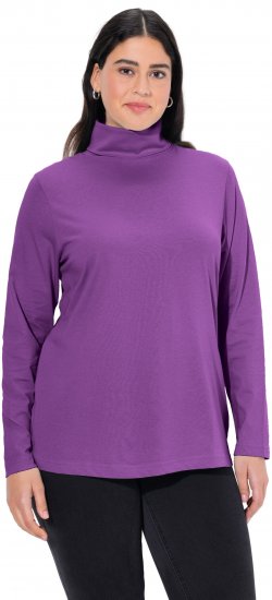 Ulla Popken Basic Long Sleeve Slim Fit Turtleneck Purple - Felpe & felpe con cappuccio - 