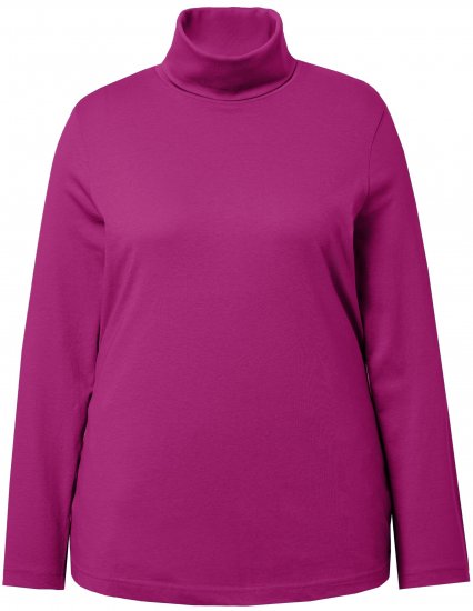 Ulla Popken Basic Long Sleeve Slim Fit Turtleneck Berry - Felpe & felpe con cappuccio - 