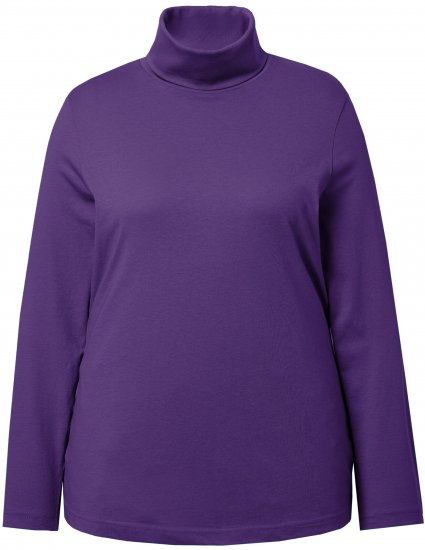 Ulla Popken Basic Long Sleeve Slim Fit Turtleneck Deep Violet - Felpe & felpe con cappuccio - 