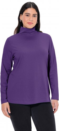 Ulla Popken Basic Long Sleeve Slim Fit Turtleneck Deep Violet - Felpe & felpe con cappuccio - 