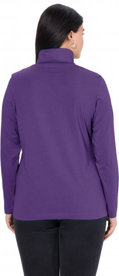 Ulla Popken Basic Long Sleeve Slim Fit Turtleneck Deep Violet - Felpe & felpe con cappuccio - 