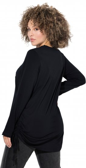 Ulla Popken Your Story Sequined Long Sleeve Tunic Tee Black - T-shirt stampate da donna - 