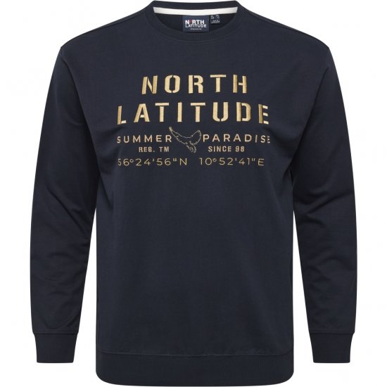 North Latitude Sweatshirt Navy - Felpe & felpe con cappuccio - Felpe & Felpe con Cappuccio Uomo Taglie Forti
