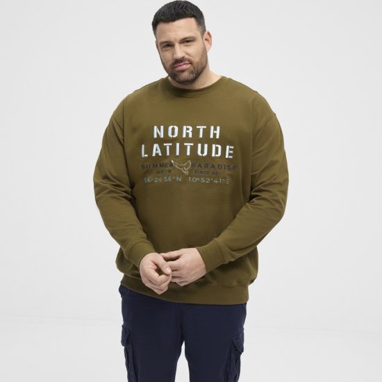 North Latitude Sweatshirt Army Green TALL - ABBIGLIAMENTO UOMO MT-6XLT - Taglie Tall Uomo