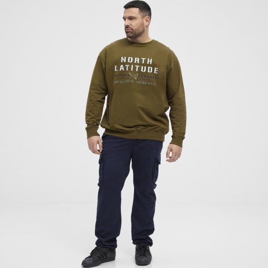 North Latitude Sweatshirt Army Green TALL - ABBIGLIAMENTO UOMO MT-6XLT - Taglie Tall Uomo