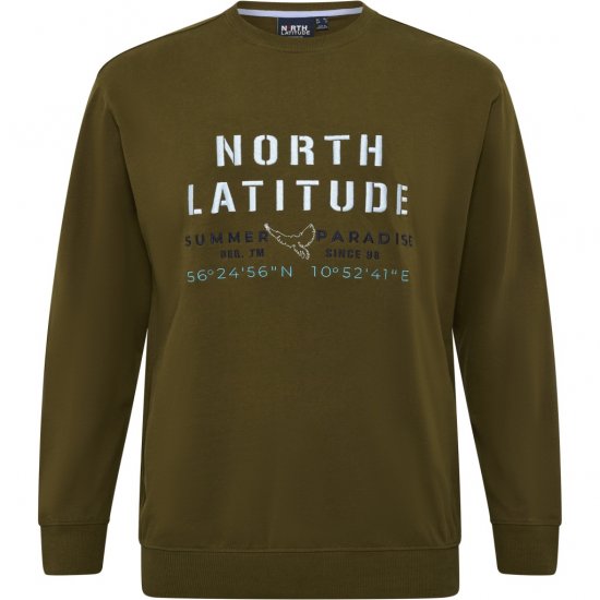 North Latitude Sweatshirt Army Green TALL - ABBIGLIAMENTO UOMO MT-6XLT - Taglie Tall Uomo