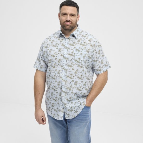 North Latitude Shirt Short Sleeve Light Blue - Camicie - Camicie Taglie Forti Uomo