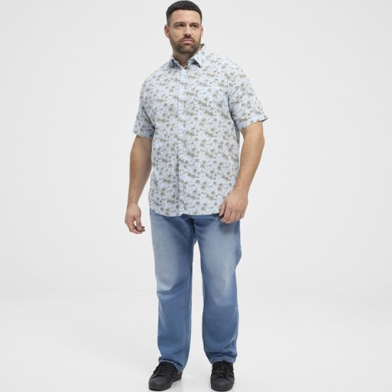 North Latitude Shirt Short Sleeve Light Blue - Camicie - Camicie Taglie Forti Uomo