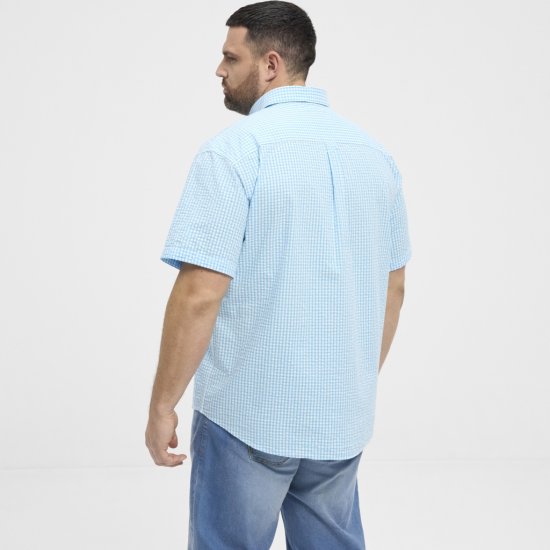 North Latitude Shirt Short Sleeve Turquoise - Camicie - Camicie Taglie Forti Uomo