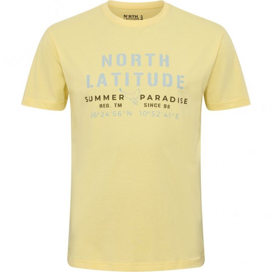 North Latitude T-Shirt Printed Short Sleeve Yellow - Magliette - Magliette Uomo Taglie Forti