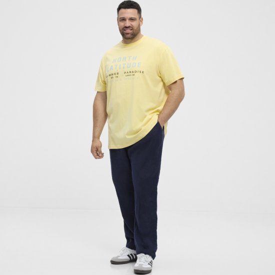 North Latitude T-Shirt Printed Short Sleeve Yellow - Magliette - Magliette Uomo Taglie Forti