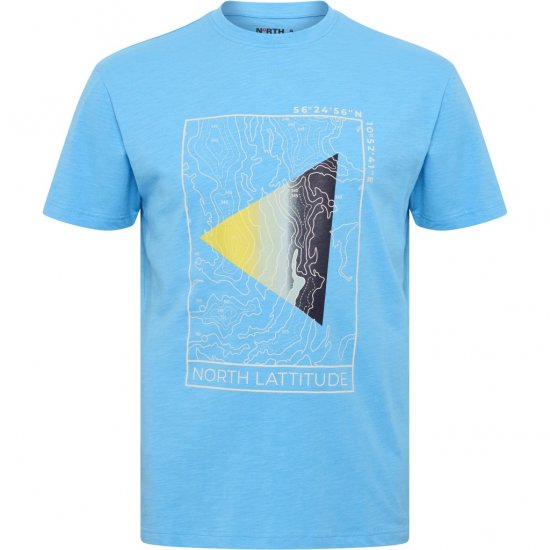 North Latitude T-Shirt Printed Turquoise - Magliette - Magliette Uomo Taglie Forti