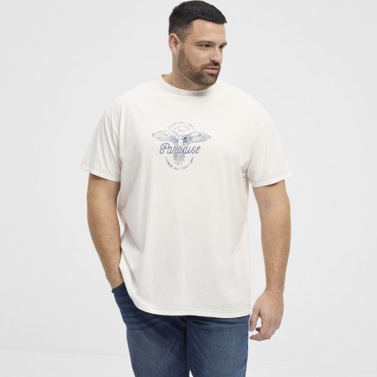 North Latitude T-Shirt Printed Short Sleeve White - Magliette - Magliette Uomo Taglie Forti
