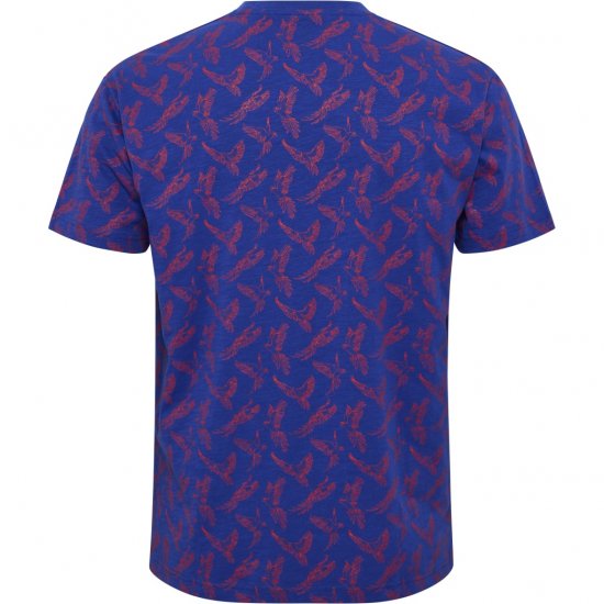 North Latitude T-Shirt Printed Allover Blue - Magliette - Magliette Uomo Taglie Forti