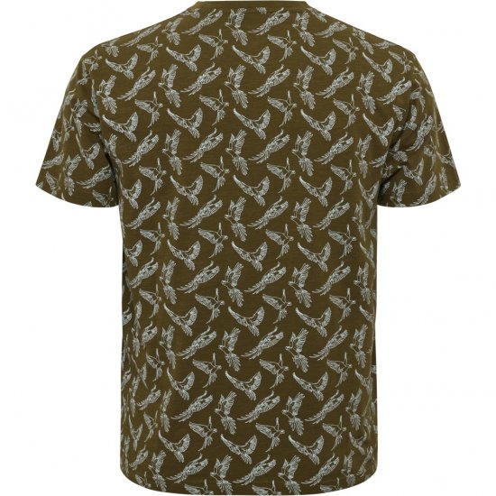 North Latitude T-shirt Allover Printed Green - Magliette - Magliette Uomo Taglie Forti