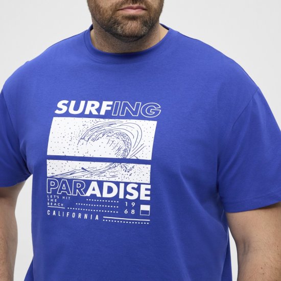 North Latitude T-Shirt Printed Blue - Magliette - Magliette Uomo Taglie Forti