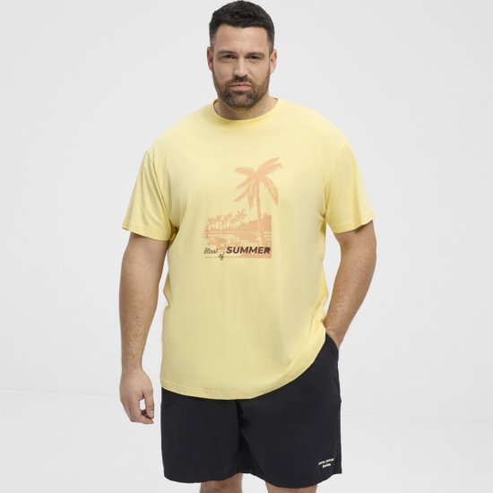 North Latitude T-Shirt Printed Yellow - Magliette - Magliette Uomo Taglie Forti