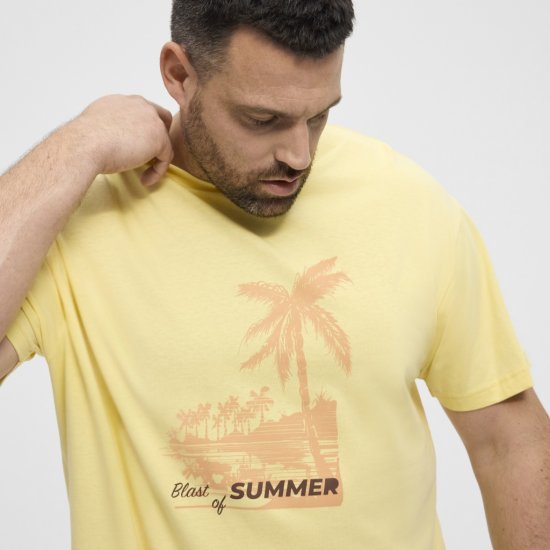 North Latitude T-Shirt Printed Yellow - Magliette - Magliette Uomo Taglie Forti