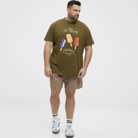 North Latitude T-Shirt Ice Cream Green - Magliette - Magliette Uomo Taglie Forti