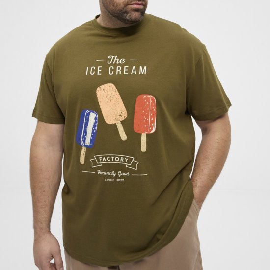 North Latitude T-Shirt Ice Cream Green - Magliette - Magliette Uomo Taglie Forti