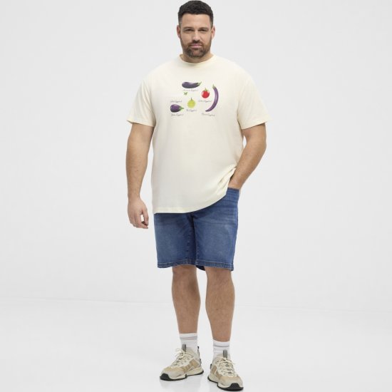 North Latitude T-Shirt Eggplant Off-White - Magliette - Magliette Uomo Taglie Forti