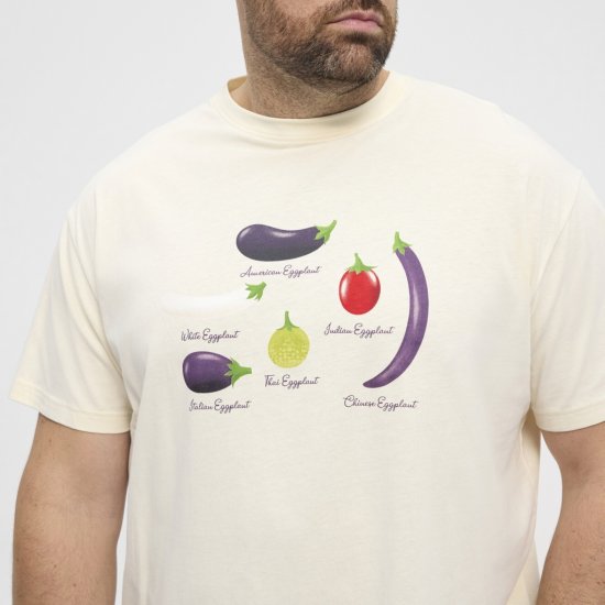 North Latitude T-Shirt Eggplant Off-White - Magliette - Magliette Uomo Taglie Forti