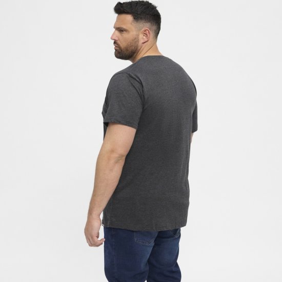 North Latitude T-Shirt 2-Pack Dark Grey Melange - Magliette - Magliette Uomo Taglie Forti