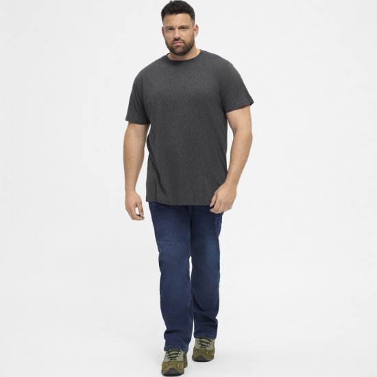 North Latitude T-Shirt 2-Pack Dark Grey Melange - Magliette - Magliette Uomo Taglie Forti