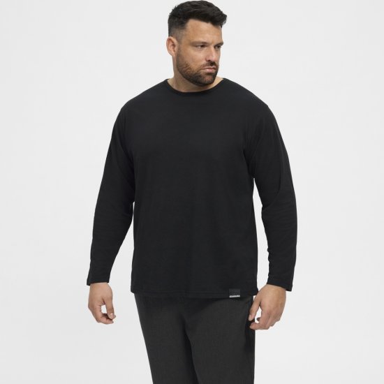 North Latitude T-Shirt Long Sleeve Black - Magliette - Magliette Uomo Taglie Forti