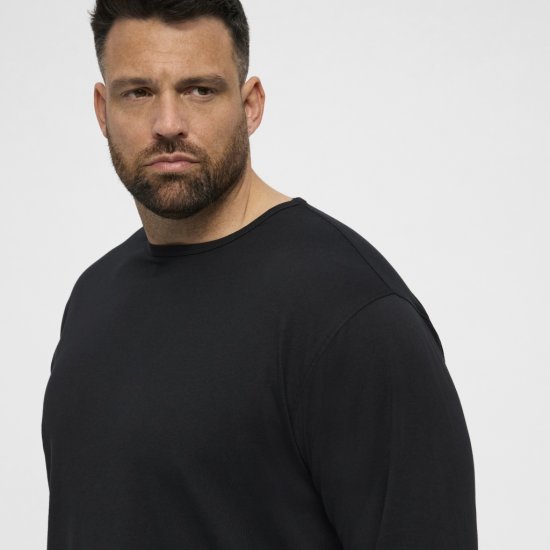 North Latitude T-Shirt Long Sleeve Black - Magliette - Magliette Uomo Taglie Forti