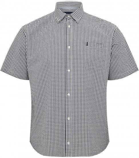 North Latitude Shirt Short Sleeve Checked Grey - Camicie - Camicie Taglie Forti Uomo