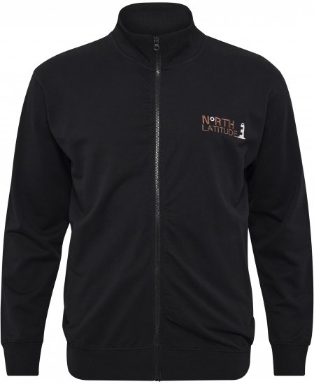 North Latitude Sweatshirt Cardigan Black - Felpe & felpe con cappuccio - Felpe & Felpe con Cappuccio Uomo Taglie Forti