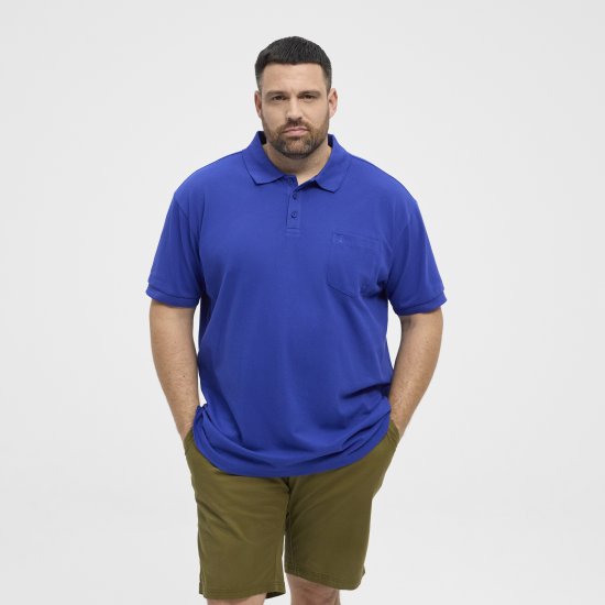 North Latitude Polo Pique Short Sleeve Cobalt Blue - Polo - Polo Uomo Taglie Forti