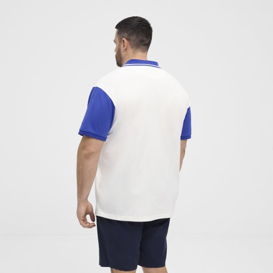 North Latitude Polo Short Sleeve Blue And White - Polo - Polo Uomo Taglie Forti