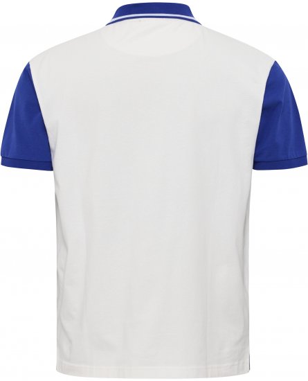 North Latitude Polo Short Sleeve Blue And White - Polo - Polo Uomo Taglie Forti