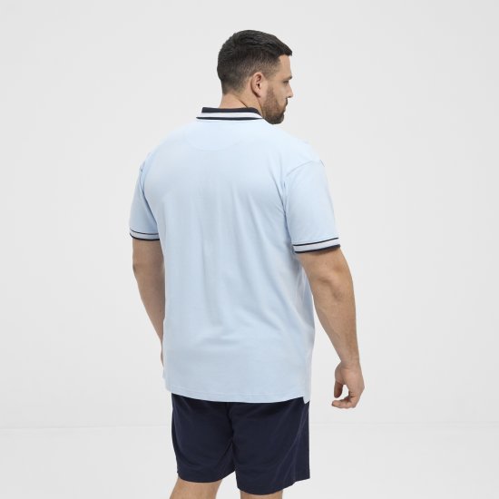 North Latitude Polo Pique Short Sleeve Light Blue - Polo - Polo Uomo Taglie Forti