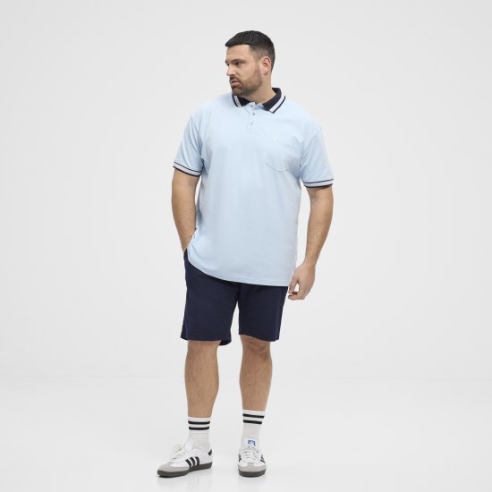 North Latitude Polo Pique Short Sleeve Light Blue - Polo - Polo Uomo Taglie Forti