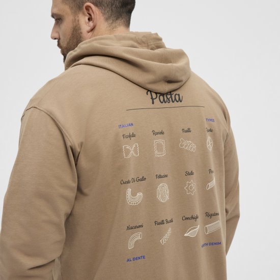 North Latitude Hoodie with Zipper Dark Sand - Felpe & felpe con cappuccio - Felpe & Felpe con Cappuccio Uomo Taglie Forti