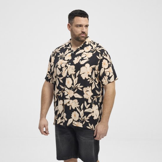 North Latitude Shirt Cuba Short Sleeve Navy - Camicie - Camicie Taglie Forti Uomo