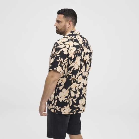 North Latitude Shirt Cuba Short Sleeve Navy - Camicie - Camicie Taglie Forti Uomo