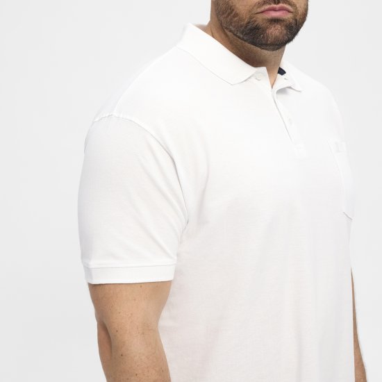 North Latitude Polo Short Sleeve White - Polo - Polo Uomo Taglie Forti