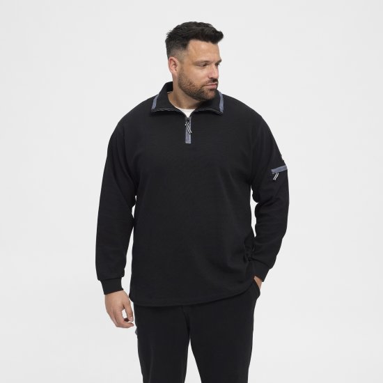 North Latitude Sweatshirt Ottoman Black - Felpe & felpe con cappuccio - Felpe & Felpe con Cappuccio Uomo Taglie Forti
