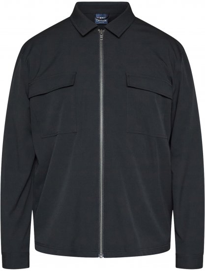 North Latitude 61106 Overshirt Stile Completo Con Zip Intera Nero - Giubbotti - Giubbotti Uomo Taglie Forti