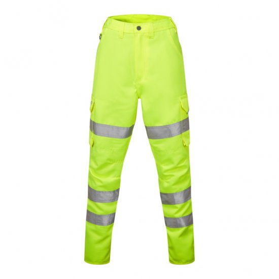 Leo Pennymoor EcoViz Women's Poly/Cotton Cargo Trousers Yellow - Abbigliamento da lavoro - 